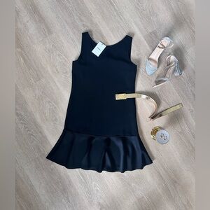 NWT Theory Flirty Flare Dress V-shaped Cutout Back, Cocktail Evening Dress